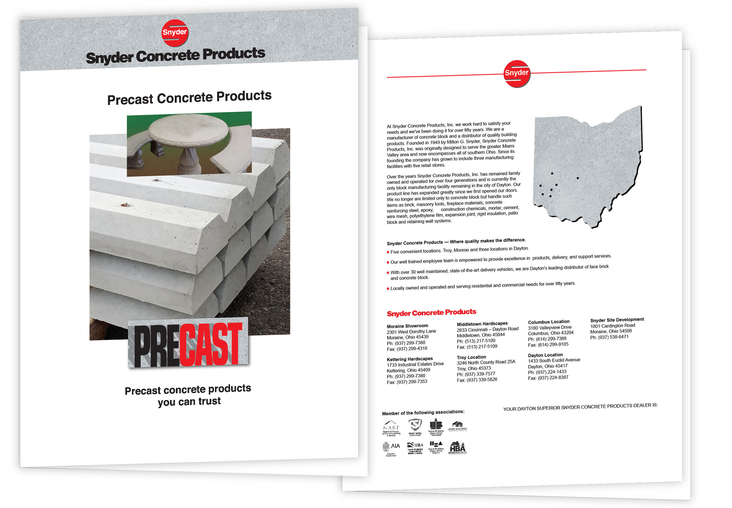 New Brochure for Snyder Precast Concrete Products – Michael Gregg Graphics